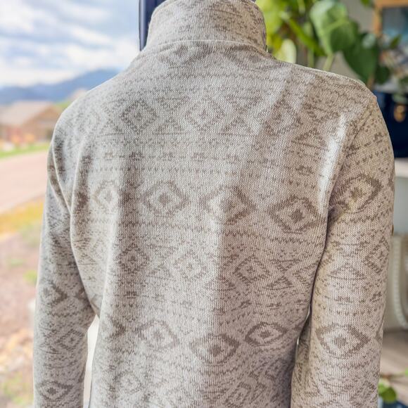 Eddie Bauer Women's Large Southwestern Aztec Full Zip Sweater/Sweatshirt, Fall - Picture 6 of 12